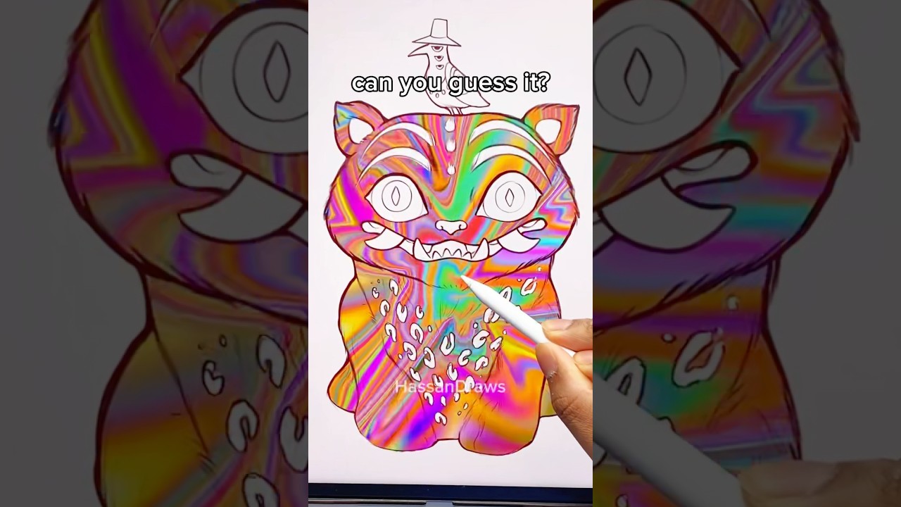 RANDOM Color Picker Challenge 🌈🎨(Crazy Results) #shorts #drawing #kpopdemonhunters #satisfying