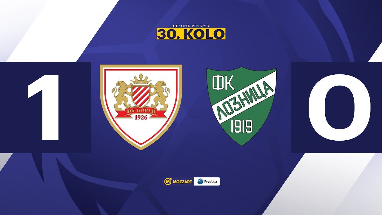 MBPLS 2025/26 - 30.Kolo: BORAC 1926 &ndash; LOZNICA 1:0 (0:0)