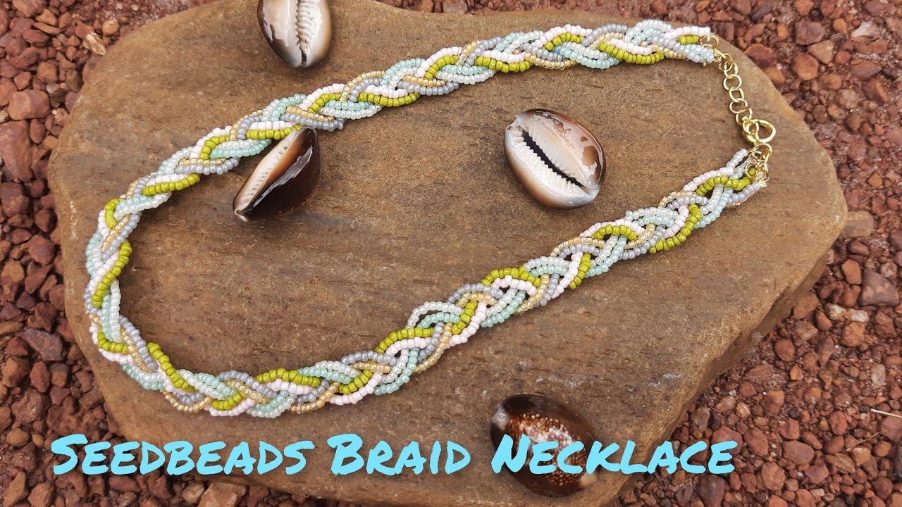 Seed beads braided necklace making|Braided beads| #beadsart| CC 201