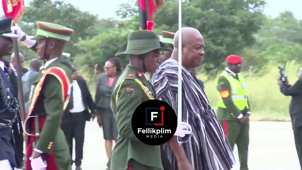 President Mahama accompanied by his wife, Fiirst lady Lordina Mahama arrives in Zambia for a  visit