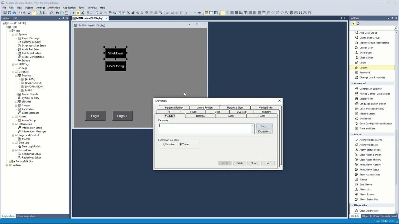 FactoryTalk View Studio Crear Usuarios y Restringir Accesos.