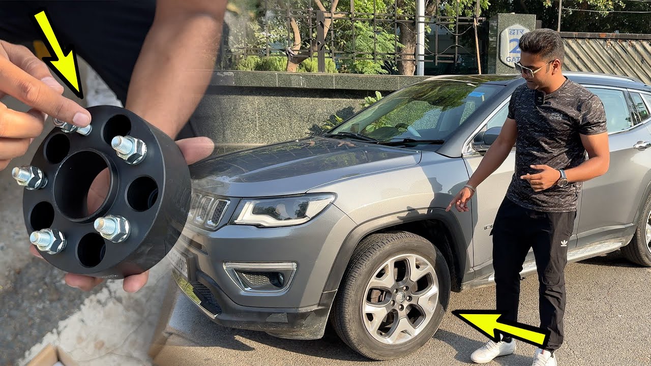 Car Modification from USA to INDIA Installing Wheel Spacers on My Jeep Compass