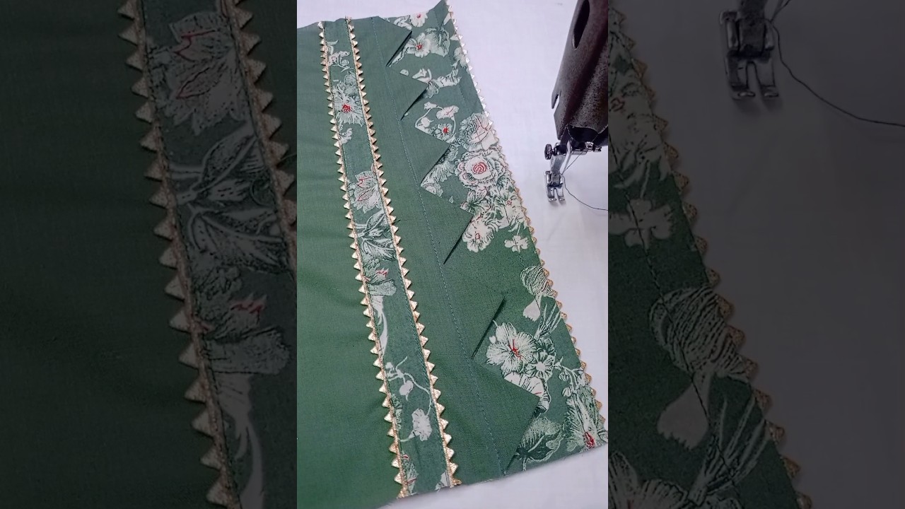 Lace Trouser design || Pakistani Trousers Design with Samosa Lace #shorts