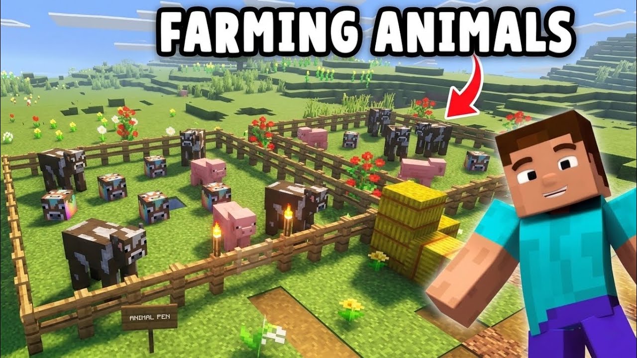 | COW AND GOAT FARMING | | IN | | MINECRAFT |