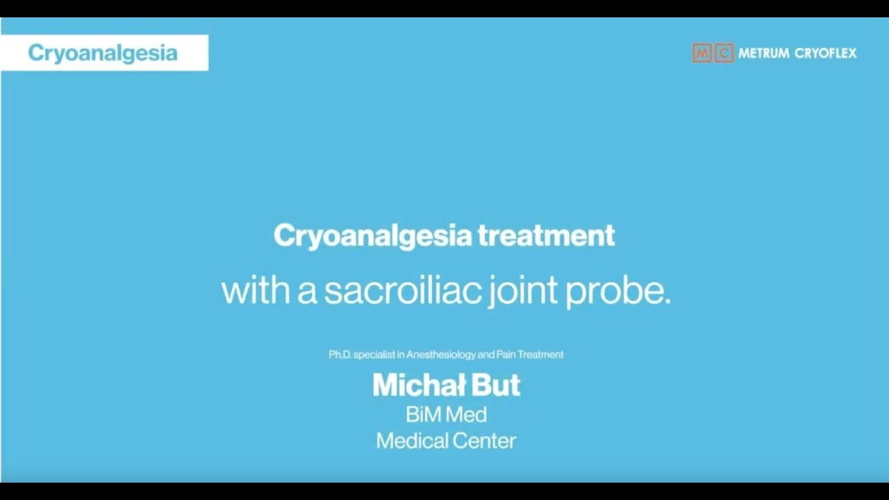Cryoanalgesia treatment with SIJ cryoprobe - Dr. Michał But