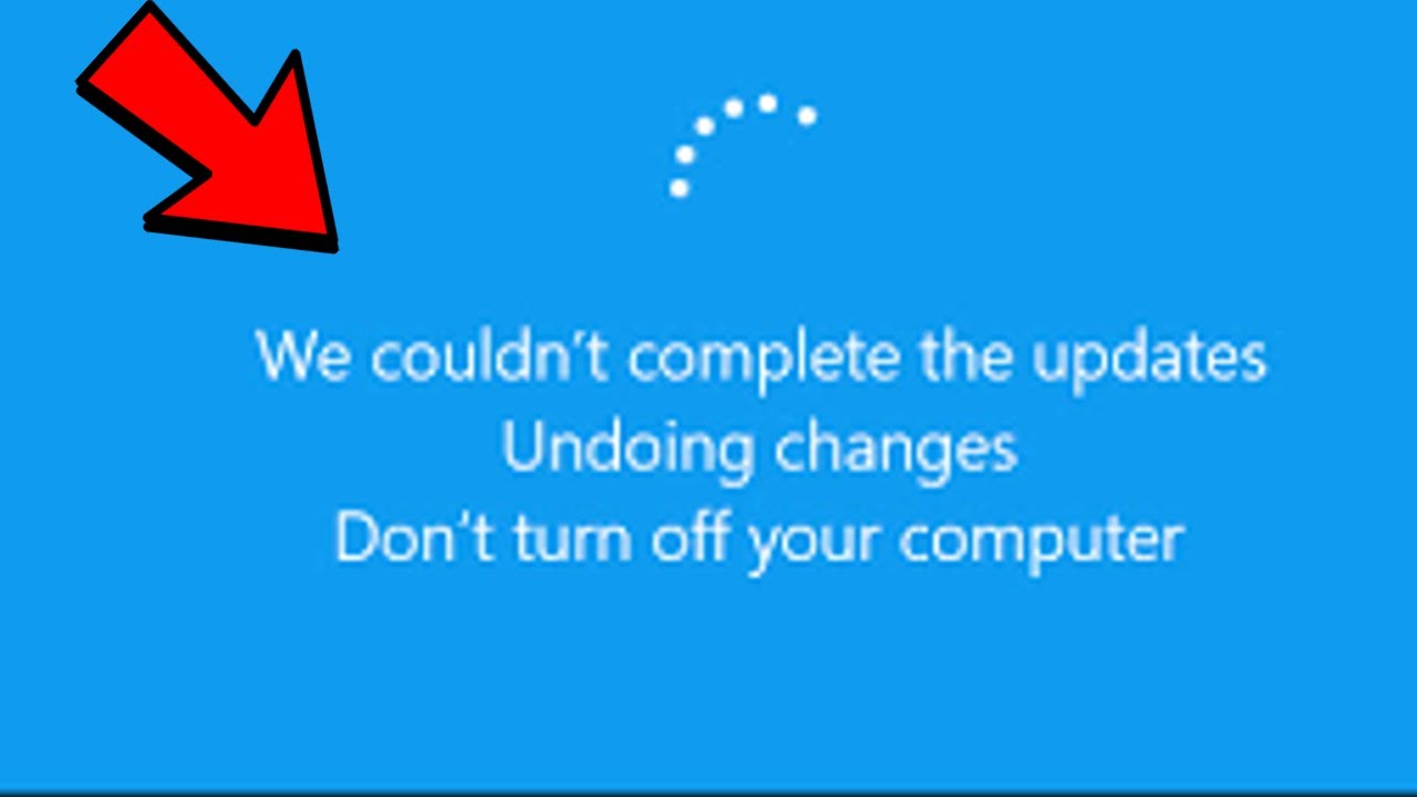 We Couldn&rsquo;t Complete the Updates, Undoing Changes Fix