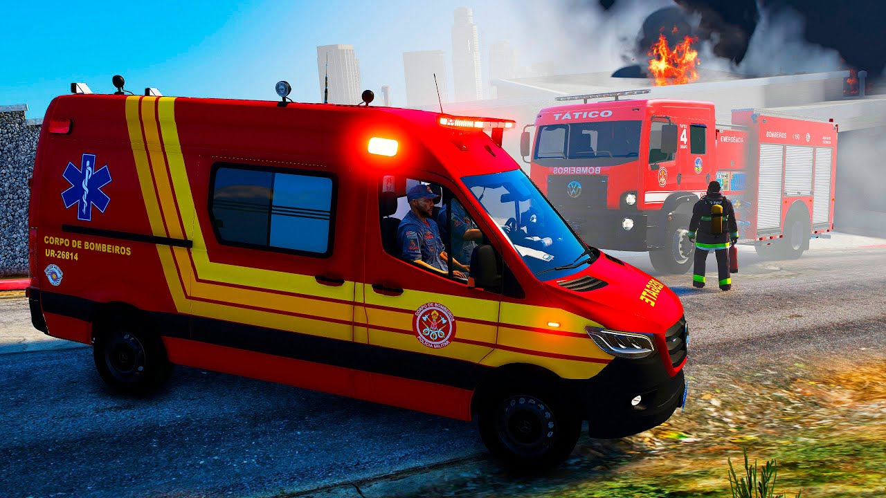 DESLOCAMENTO E RESGATE - INCÊNDIO | GTA 5 EMERGÊNCIA