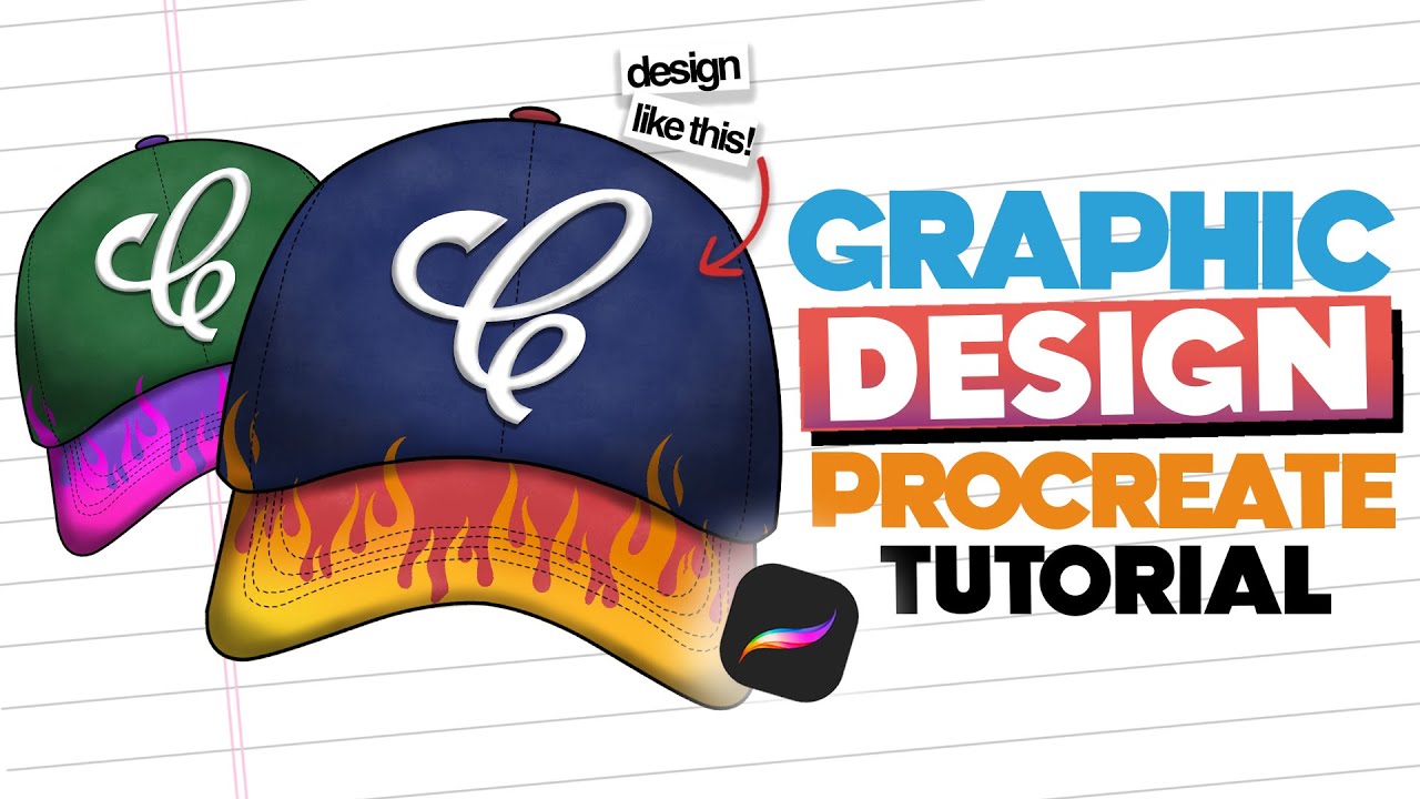 How I Design Clean Graphics & Hat Mockups in Procreate