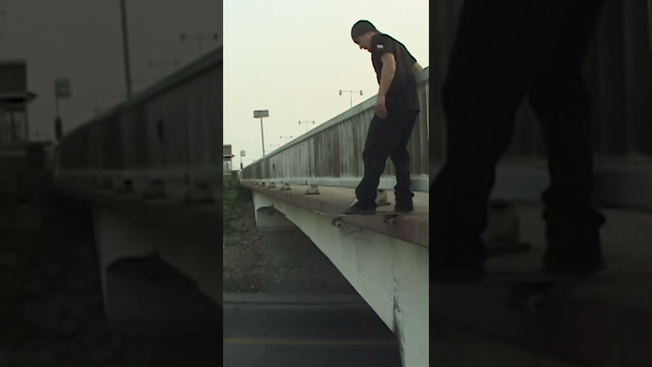 Eugene Overpass drop in #shorts #skateboarding