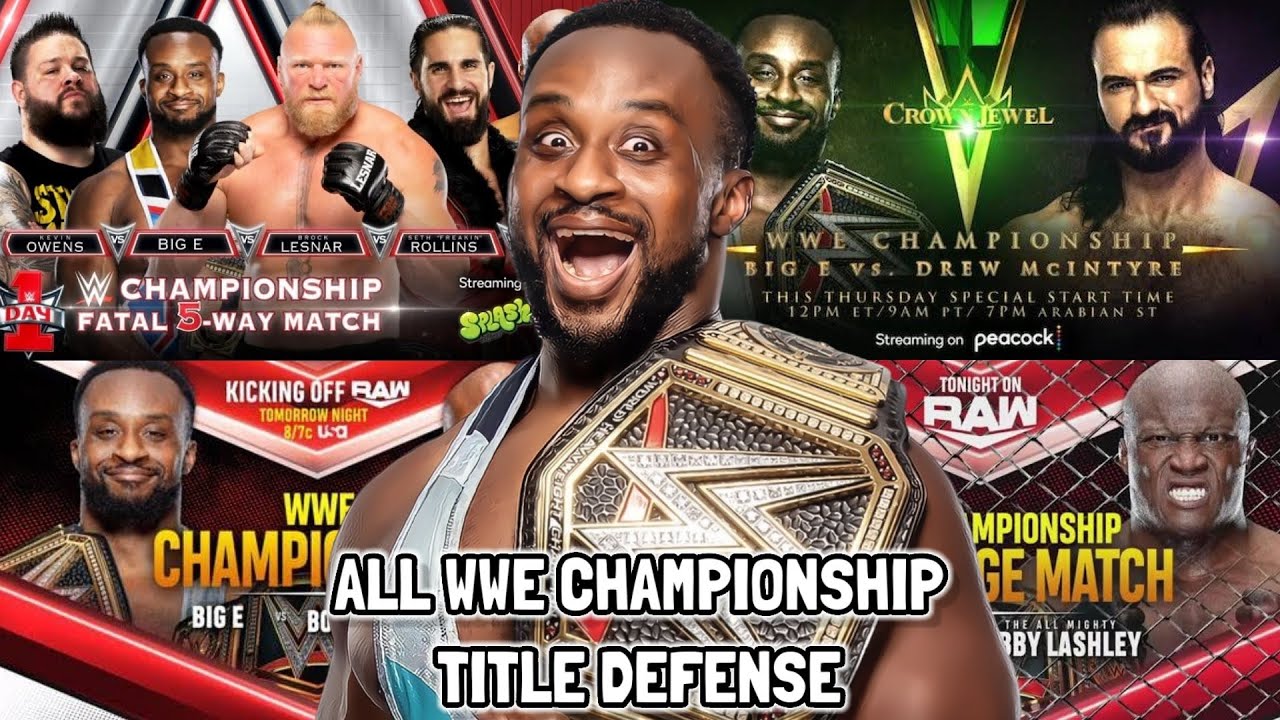 EVERY BIG E'S WWE CHAMPIONSHIP TITLE DEFENSE