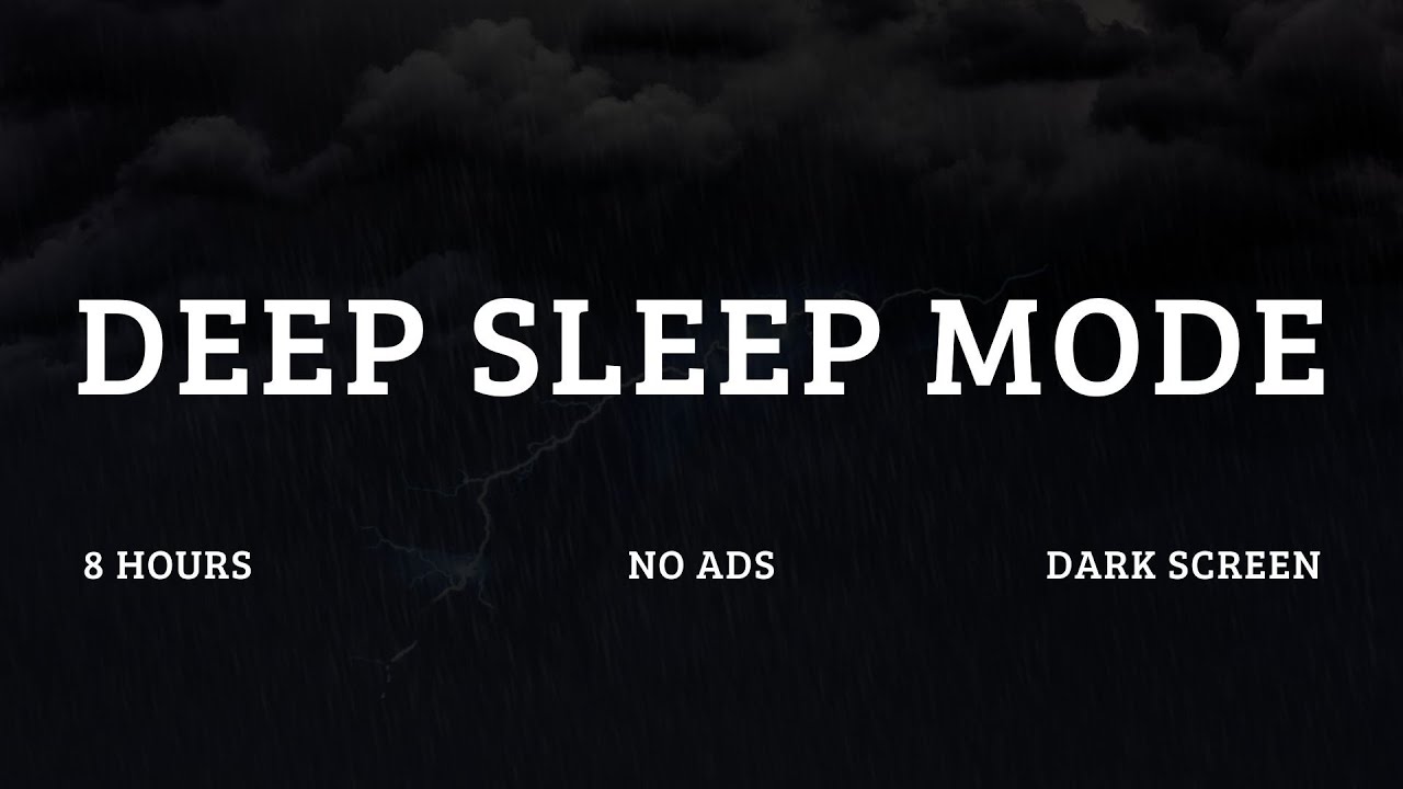 Heavy Rain on Concrete 🌧️ | 8 Hours Black Screen for Deep Sleep, Focus & Relaxation