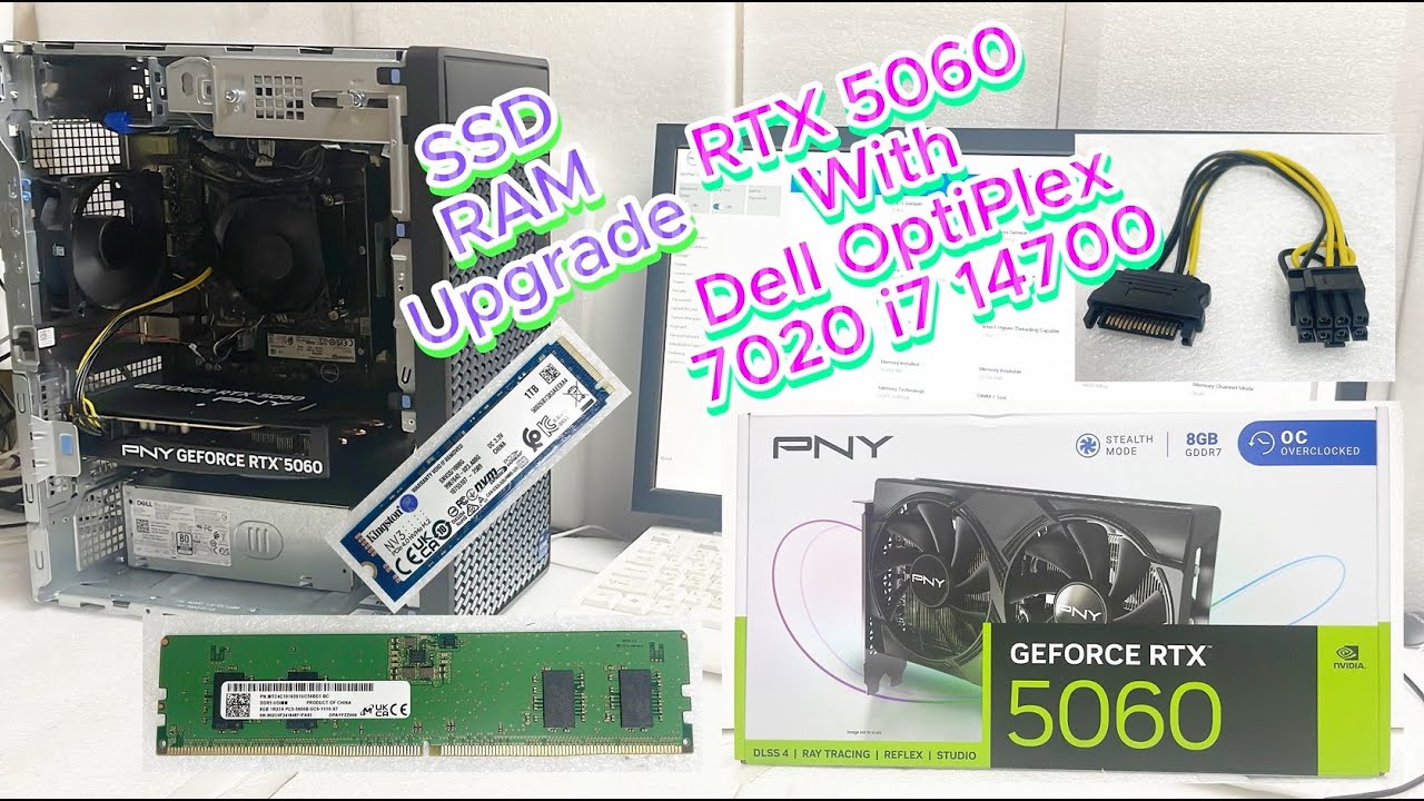 RTX 5060 With Dell OptiPlex 7020 i7 14700 SSD RAM Upgrade