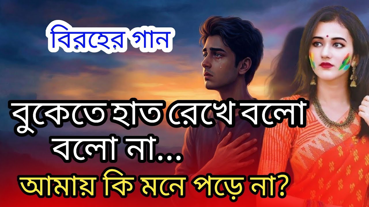 বুকেতে হাত রেখে বলো বলো না | Amay Ki Mone Pore Na | New Bangla Sad Song 2025 | Ai Cover |