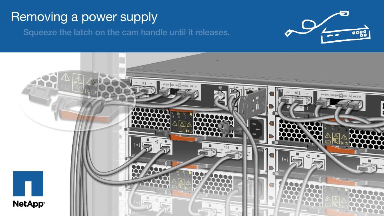 Replacing the power supply unit in FAS2552 systems
