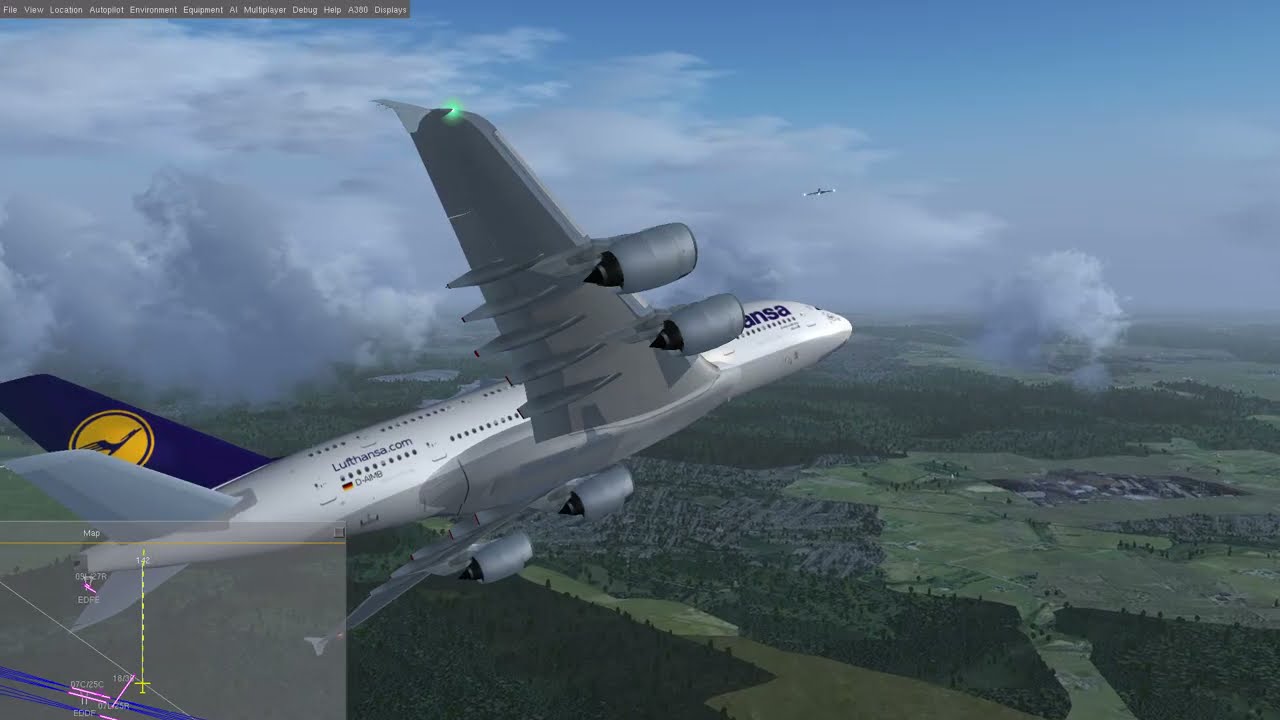 A380 | Airbus A380-800 | Flightgear | Full Flight | Frankfurt to Stuttgart