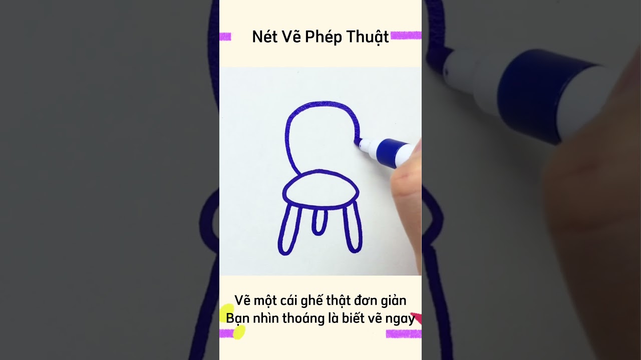 Vẽ c&aacute;i ghế thật đơn giản #drawing #painting #handmade #simple