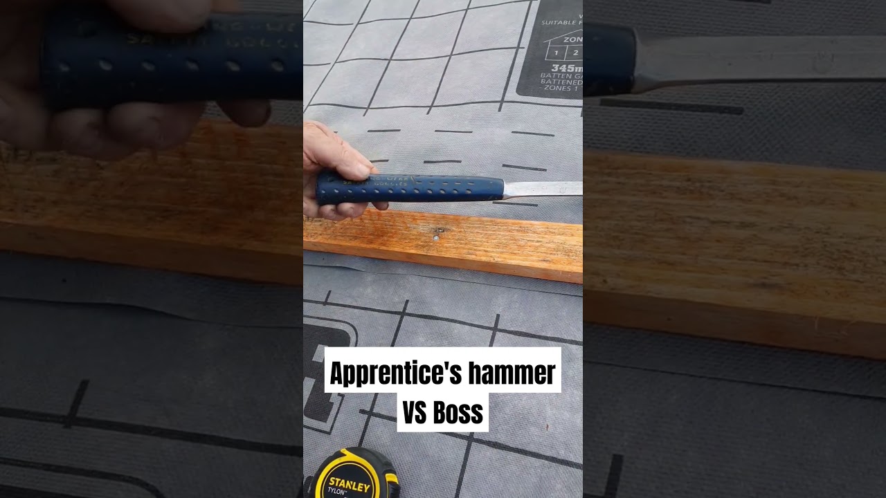 Apprentice hammer VS Boss #construction #carpenter #shorts
