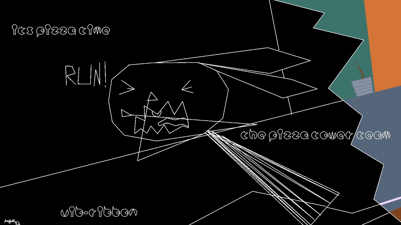 Vib-Ribbon Custom Track - It's Pizza Time