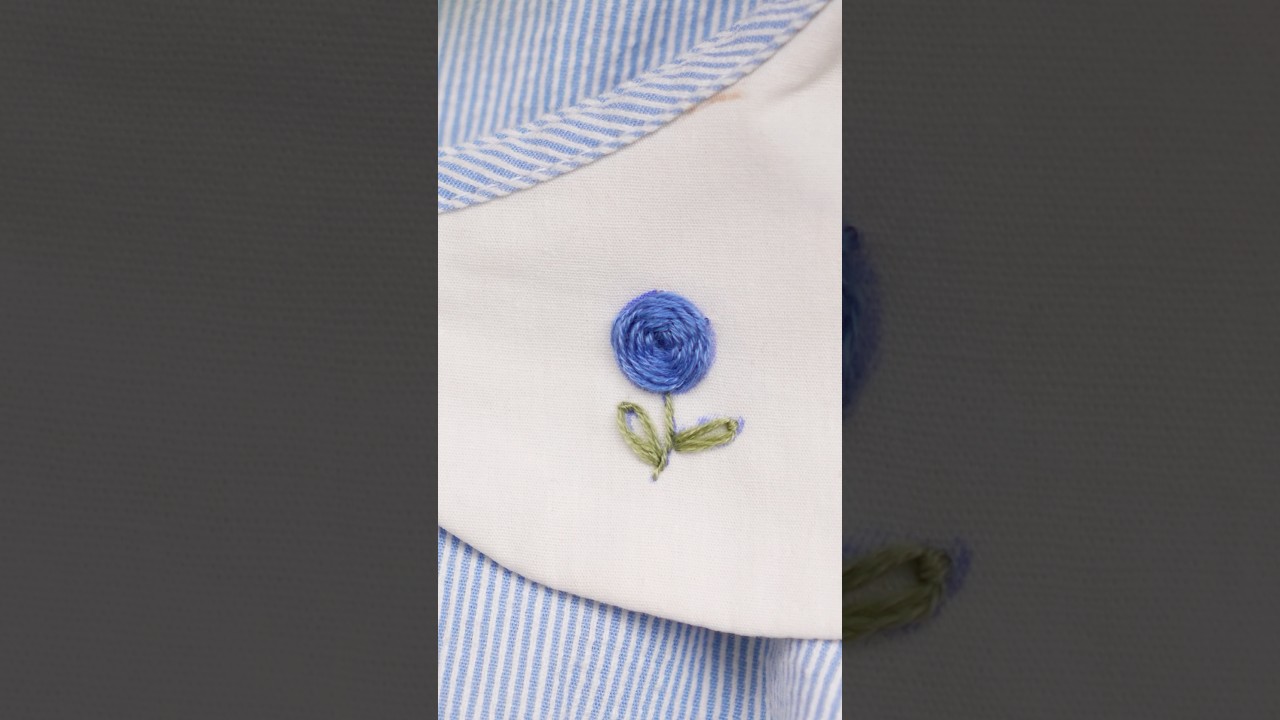 How to Restore Clothes with Woven Wheel Embroidery.🧵 🪡  #embroidery #stitch #shorts