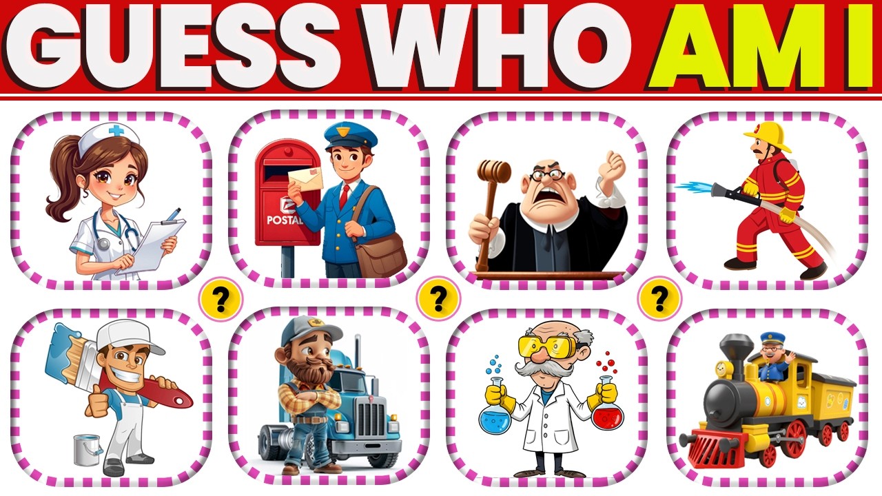 Guess The Job 👩‍⚕️ | Jobs & Professions Quiz for Kids | Who Am I?