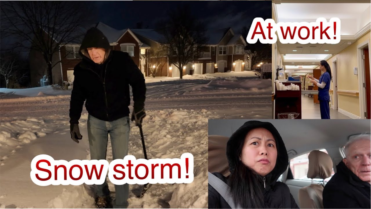 Let's go to work! Grabe ang snow storm!