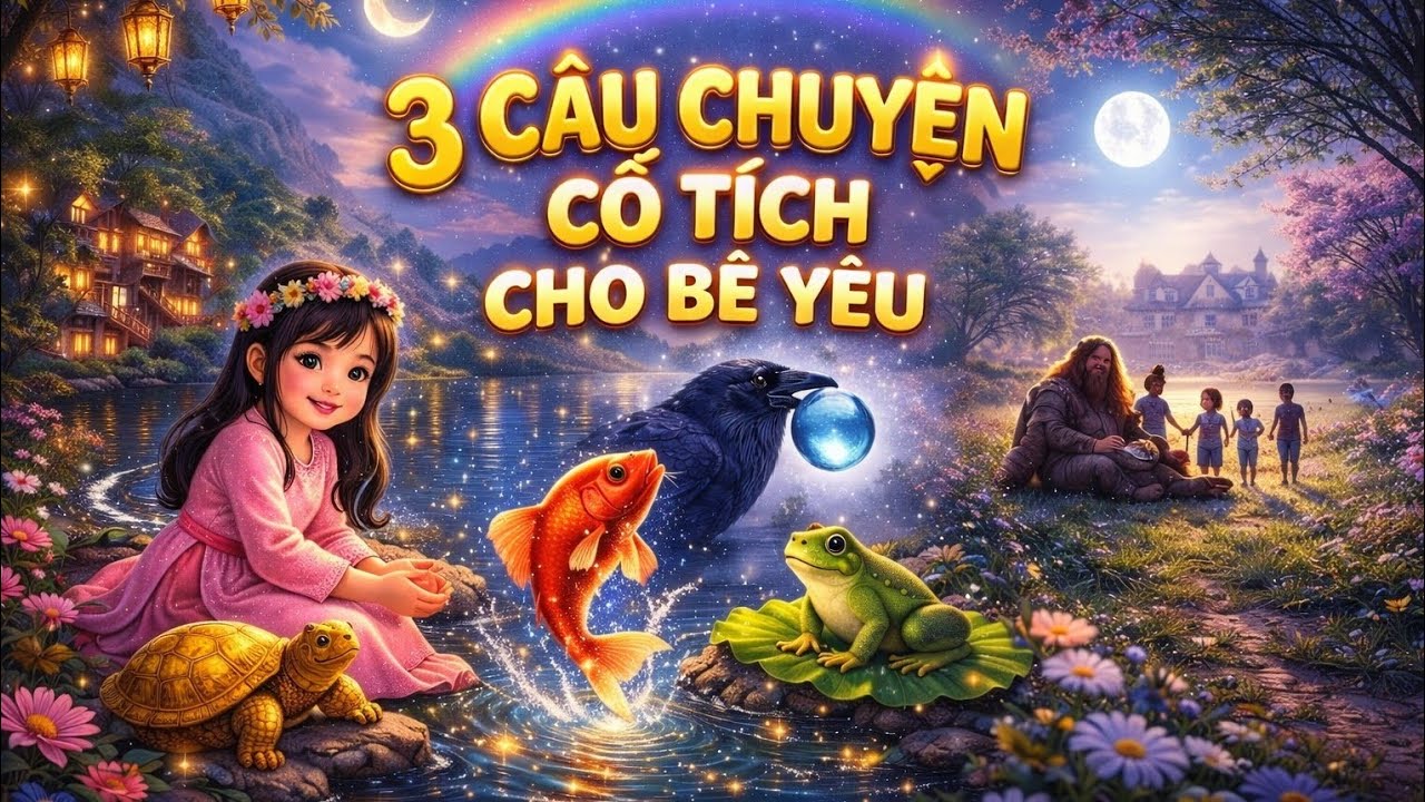 Top 3 Truyện Cổ Tích Việt Nam Hay Nhất Cho Bé Ngủ | Hồ Ba Bể & Viên Ngọc ước 