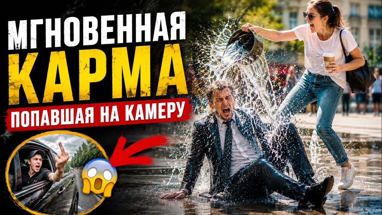 МГНОВЕННАЯ КАРМА ПОПАВШАЯ НА КАМЕРУ