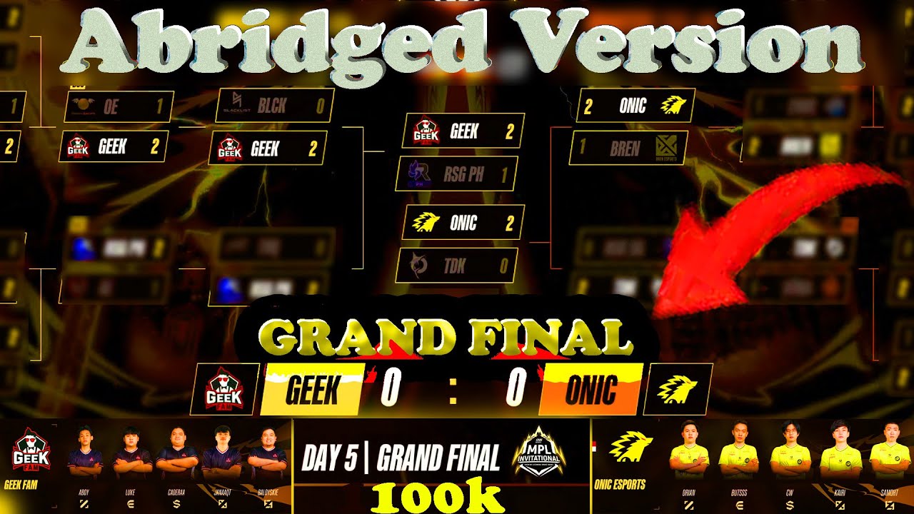 GEEK VS ONIC(Abridged version)ONE Esports MPL Invitational 2022 | Grand Final #MPLI #MPLI2022 #mlbb