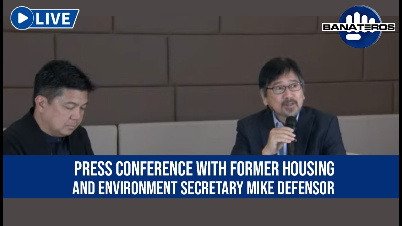LIVE: Press conference with Former Housing and Environment Secretary Mike Defensor | March 19, 2026