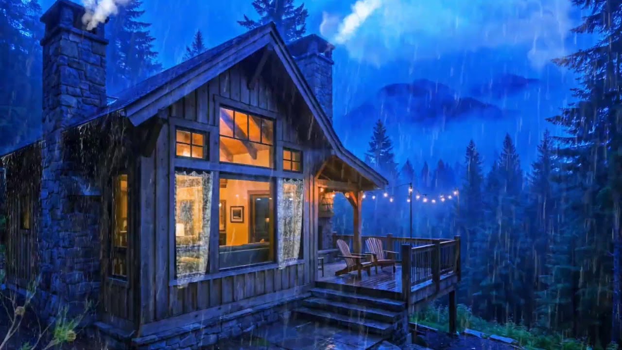 Fall Into Calm Sleep in 3 Minutes 🪵🌧️ Cozy Cabin Rain | Deep Night Relaxation