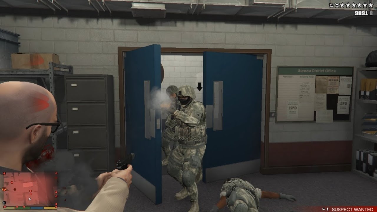 GTA V Trevor's ATM Robbery +War With Army + Six Star Escape(RDE 3.1.6)