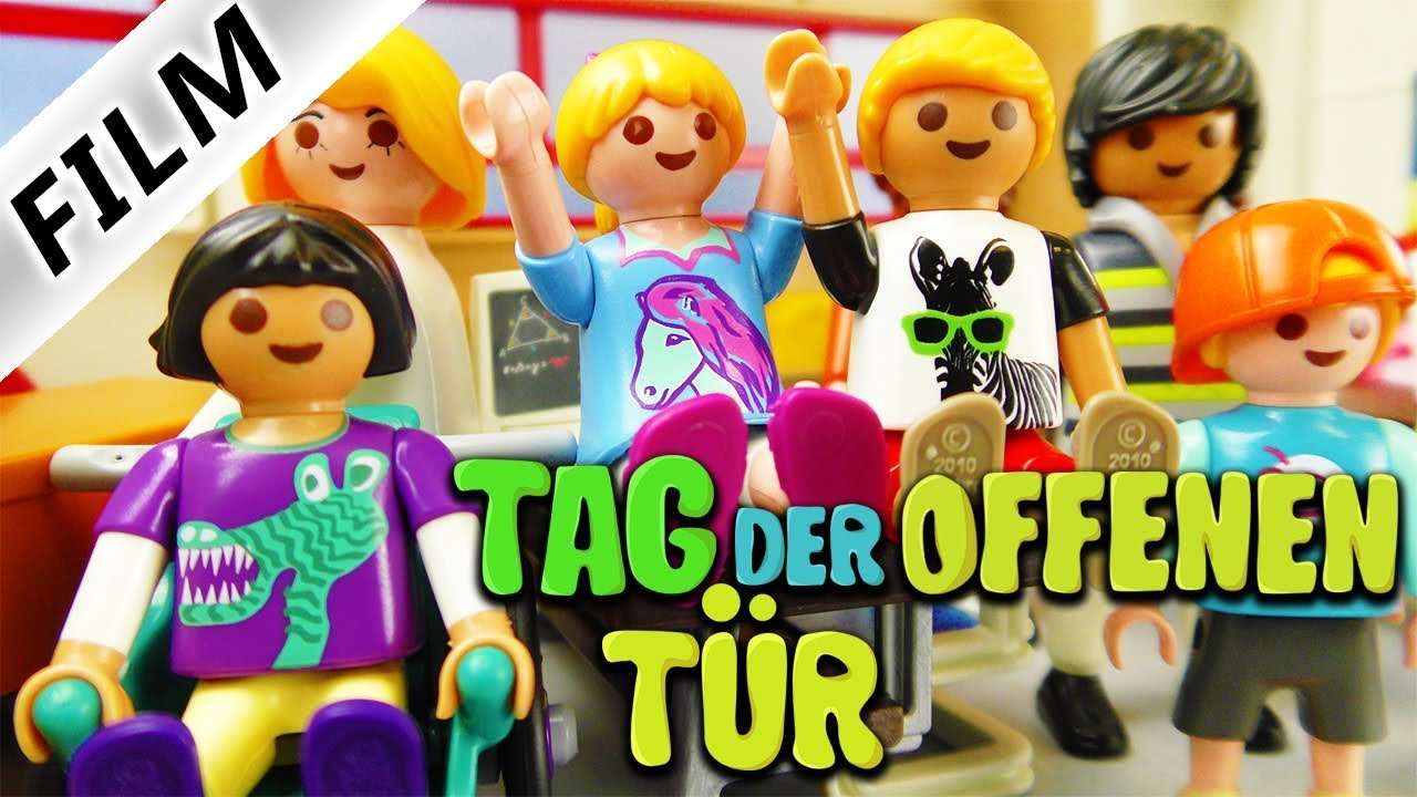 Playmobil Film Deutsch HANNAH BESUCHT IHRE NEUE SCHULE! TAG DER OFFENEN TÜR GYMNASIUM Familie Vogel