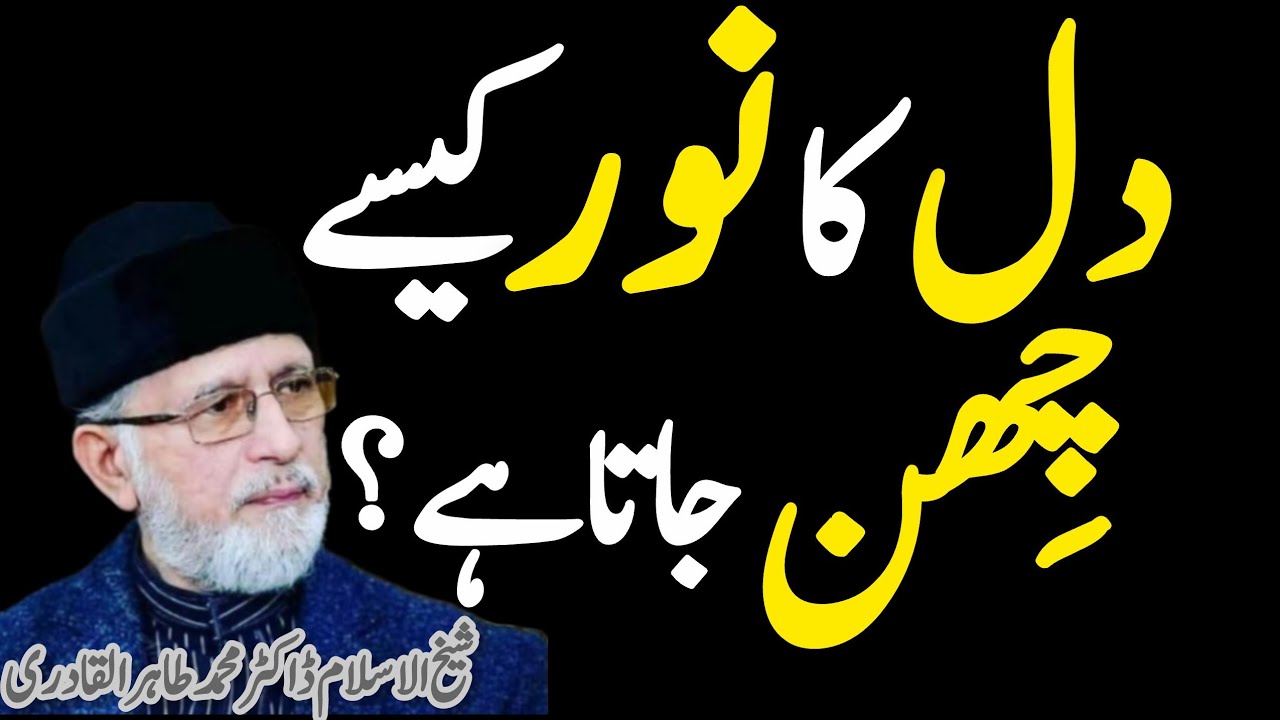 🫀Dil Ka Noor✨ Kesy Chehn Jata Hai? Byan by Dr  Tahir ul-Qadri 