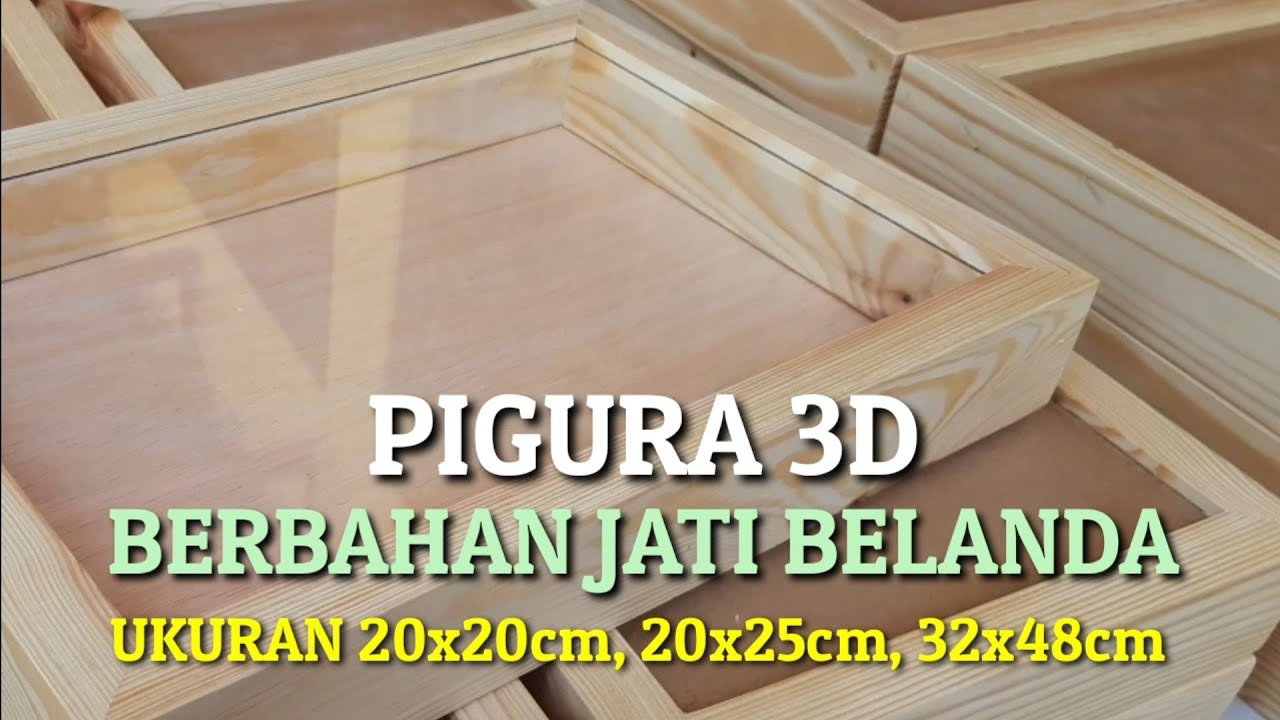 PIGURA 3D Ukuran 20x20cm, 20x25cm, 32x48cm - Bisa custom ukuran