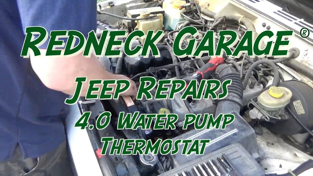 Замена и ремонт водяного насоса Jeep Cherokee 4.0