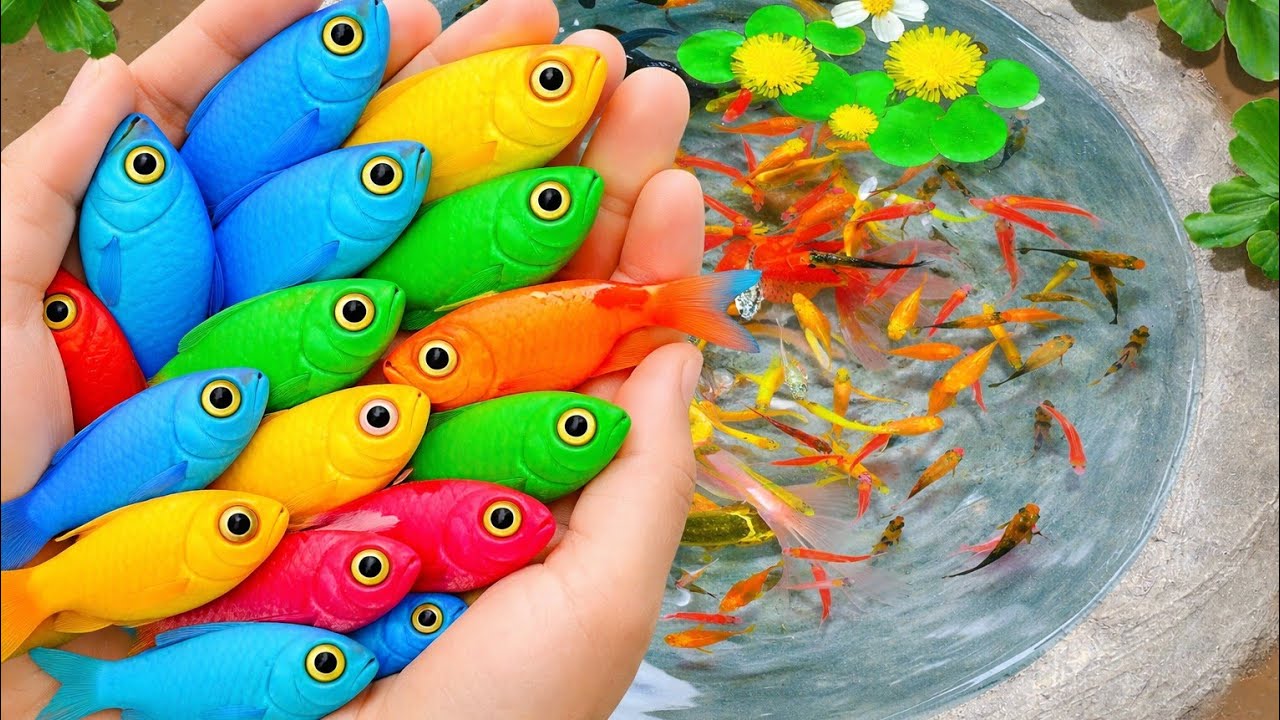 Ep1# Catch Beautiful Aquarius Fish in small Pond 🐠#funnyfish 