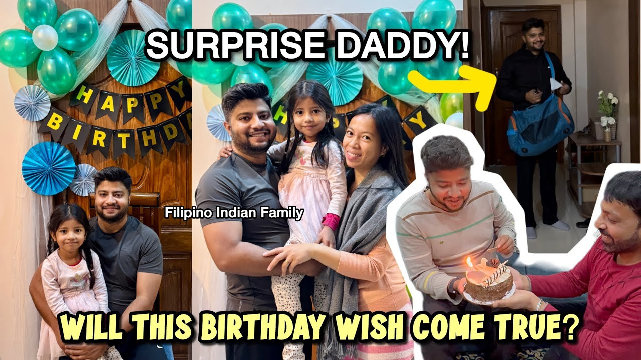 INDIAN HUSBAND'S WISH ON HIS BIRTHDAY! ♥︎Filipino Indian Family