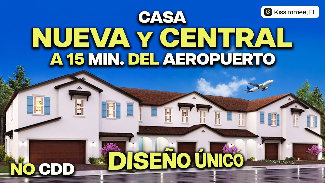 🏡📍 ¡Casa NUEVA, ECONÓMICA Y BIEN UBICADA! Cerca al Aeropuerto de Orlando, en Kissimmee, FL 🤑