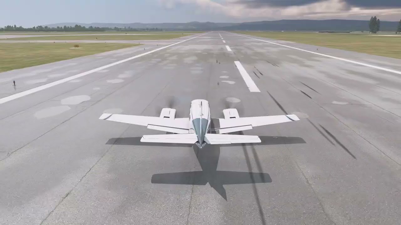 X Plane 12 Japan Sendai airport Heavy rain IFR Beechcraft Baron