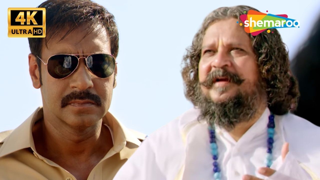 Bajirao Singham VS Babaji | Ajay Devgn ROARS in Singham Returns | 4K Movie Scene