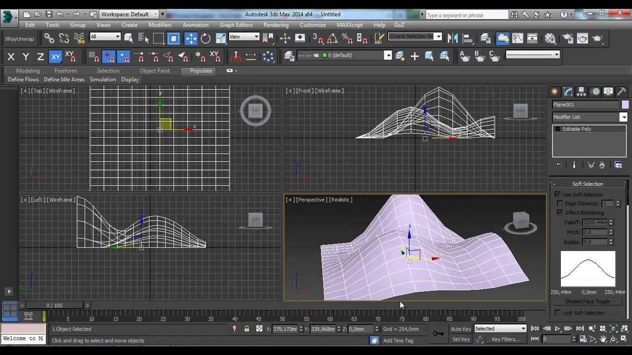 Как сделать горы в 3ds max
