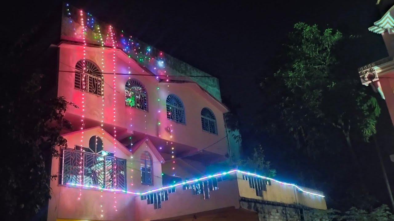 Diwali lights decoration at home || 2023 new style decoration (tuni/rice) light