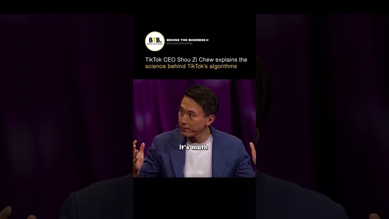 TikTok CEO Shou Zi Chew explains the science behind TikTok's algorithms
