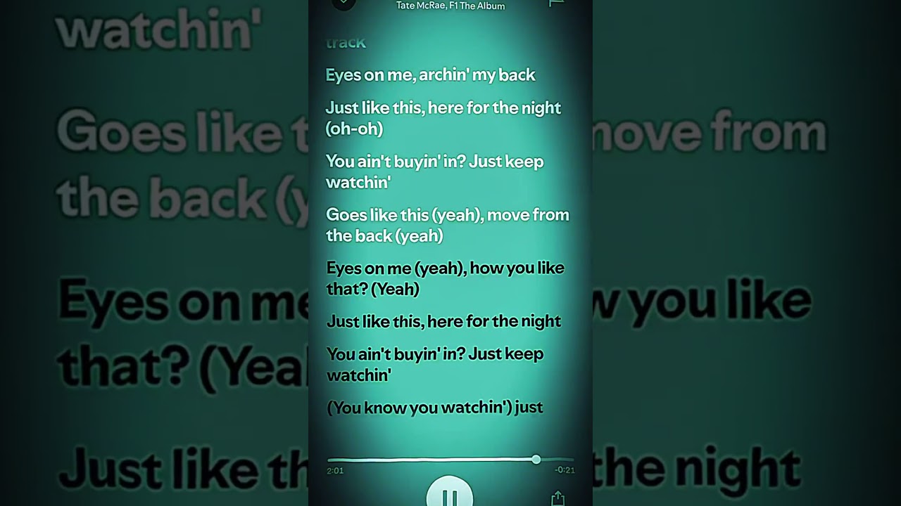 just keep watching - tate mcrae | #lyrics #spotify
