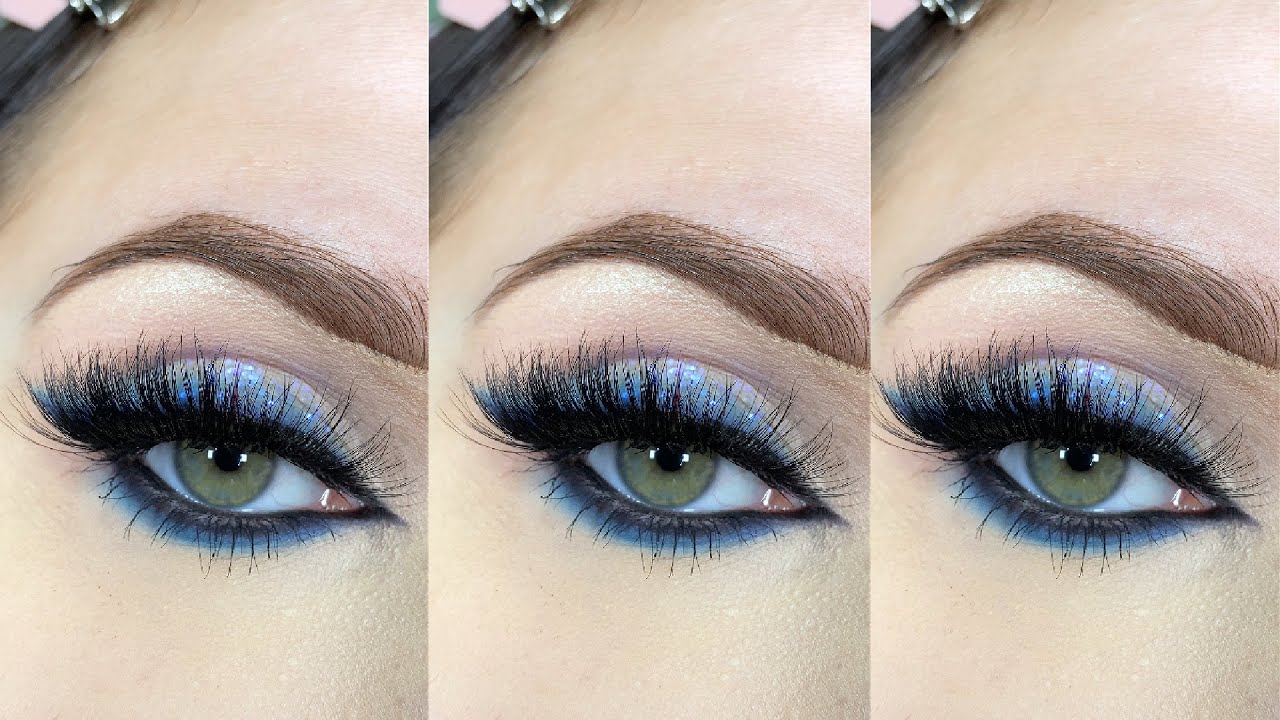 BLUE SMOKEY CAT EYELINER | #shorts #eyeshadowtutorial