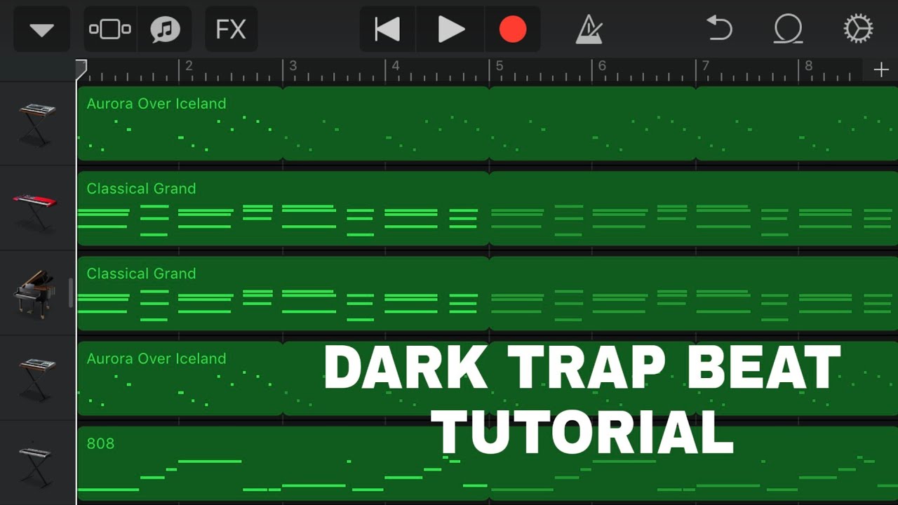 How to make a DARK Trap Beat on GarageBand IOS (tutorial)