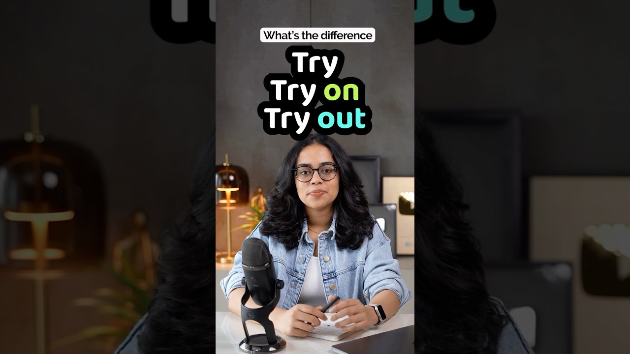 Разница между TRY, TRY ON, TRY OUT | Английские фразовые глаголы | Изучайте английский с Ананйей