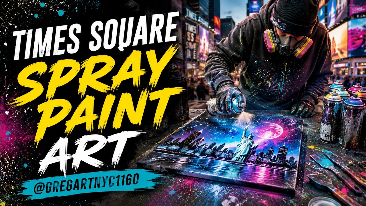 Times Square Spray Paint Art @gregartnyc1160