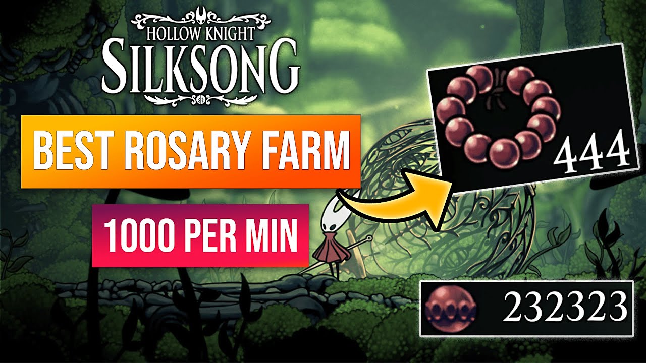 Hollow Knight Silksong Rosary Farm  | Early Game Rosary Farm | 1000 Per Minute!