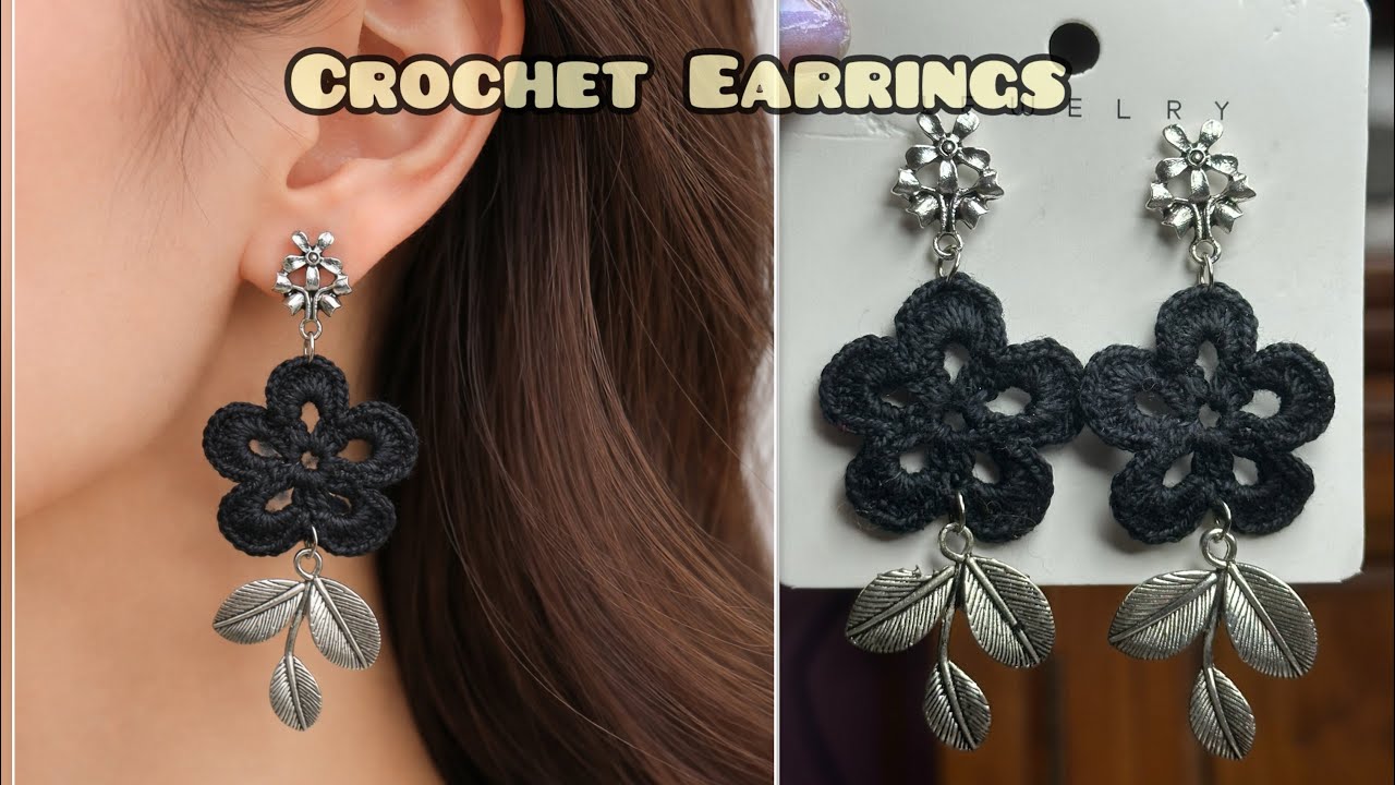 Crochet Earrings Tutorial🌸Elegant Handmade Jewellery| Minimal & Classy Crochet Earrings|Trending Now